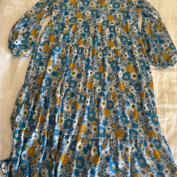 Dakota Blue Floral Long Sleeve Dress - Picture 2 of 8